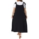 thumbnail image 3 of Agnes Orinda Vestido Pinafore de Talla Grande para Mujer para el Día de San Patricio, Vestido Jumper Plisado con Tirantes, Vestido Casual con Bolsillos 2X Negro, 3 of 6