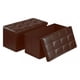 thumbnail image 1 of Puff Baul Silla Plegable Ecocuero Organizador 38cm X 76cm Marron, 1 of 3