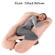 thumbnail image 5 of Almohada para embarazadas, almohada en forma de U desmontable y lavable, cojín grande, almohada de cintura, 5 of 5