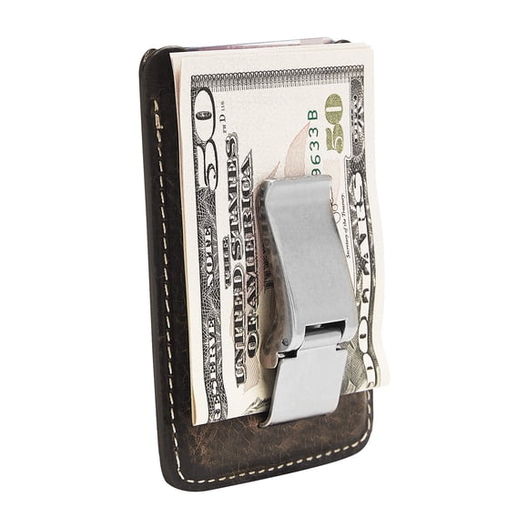 Wallet House de Jack Co. Pinza para billetes Wyatt Slim para hombre, color marrón