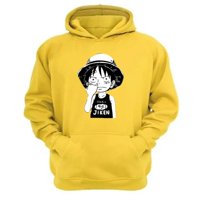 Genérico - Polerón Canguro Luffy Amarillo Talla M Unisex