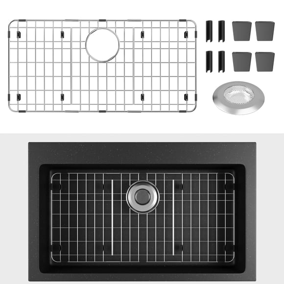 Protector de fregadero LOCVCDA 70 cm x 34 cm con drenaje trasero