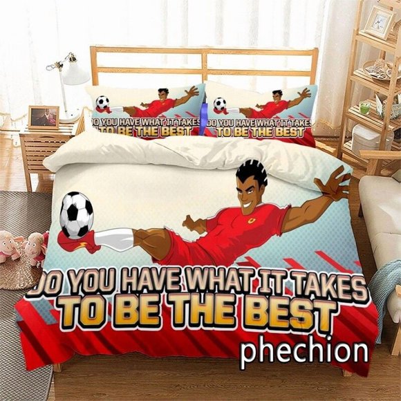 Supa Strikas Bedding Set Quilt Cover and Pillowcase 3-Piece Bedding Set (1 Duvet Cover + 2 Pillow Shams)