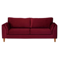 Latam Home - Sofá Milan 3C Con Resortes Pocket Tela Velvet Burdeo