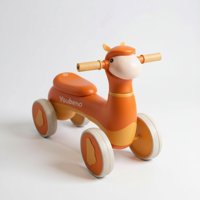 Kidstar - Correpasillos Infantil Baby Ride Animalito Naranjo 4 Ruedas