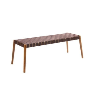 Klik Muebles - Banqueta Austral 120Cm - Cuero Sintético Café