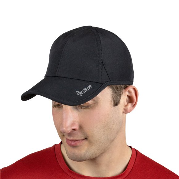 Gorra para correr TrailHeads para hombre, ligera, con protección UV, negra
