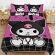 thumbnail image 1 of Kuromi Duvet Cover Set 3 Piece Bedding Set Double Sided Printing Decorative Comforter Cover Set, 1 of 5