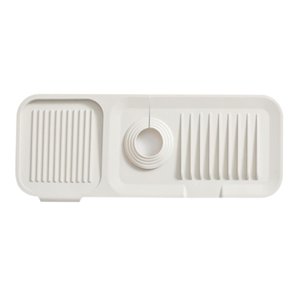 Magideal - Protector De Grifo, Alfombrilla, Protector De Fregadero, Lavable, Reutilizable, Almohadilla De Drenaje De Silicona, Alfombrilla Para Mostrador De , Blanco