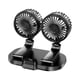thumbnail image 5 of Ventilador de coche Ventilador de escritorio de viento fuerte de doble cabeza Instalación simple Ventiladores de refrigeración automáticos Ventilador Negro, 5 of 5