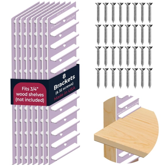 Soportes para Estantes EZStudRack Ajustables Paquete de 8 Hechos en EE.UU.