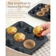 thumbnail image 3 of Molde para magdalenas Bake Choice, 12 tazas, antiadherente con 100 forros, paquete de 2, 3 of 9