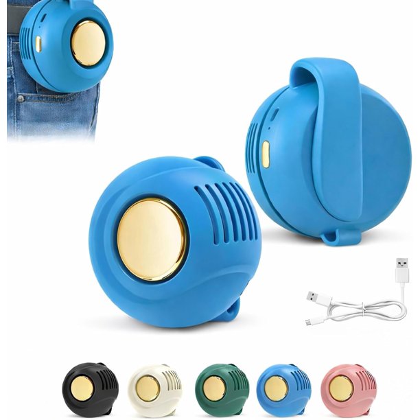 Miniventilador portátil sin aspas clip 3 velocidades silencioso refrigeración viaje senderismo