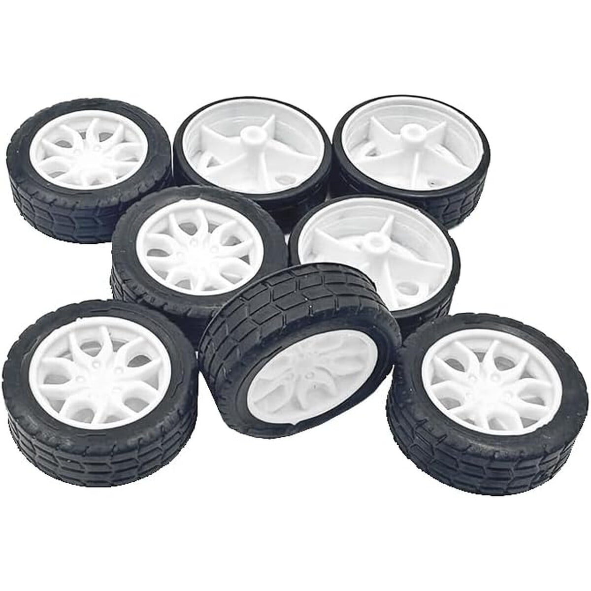 Ruedas Auto Juguete Urimpavido 30mm Goma 8pcs Para Rc