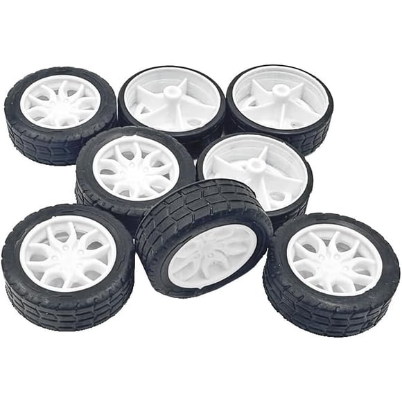 Ruedas Auto Juguete URIMPAVIDO 30mm Goma 8PCS para RC