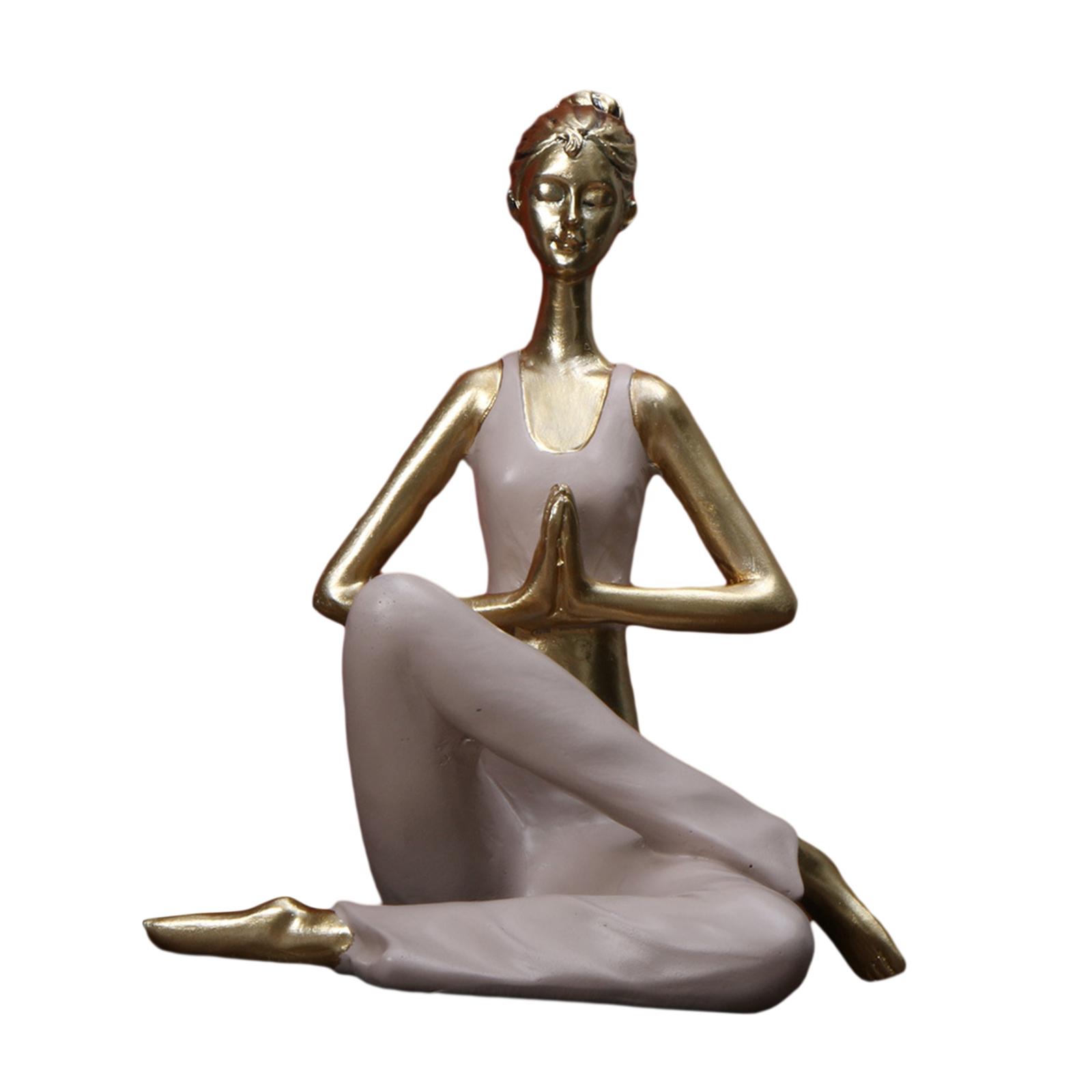 Bothyi - Estatua De Yoga Decorativa De Resina Para Mujer, Estatua De Pose De Yoga Para Estante, Oficina, Escritorio, Estilo C