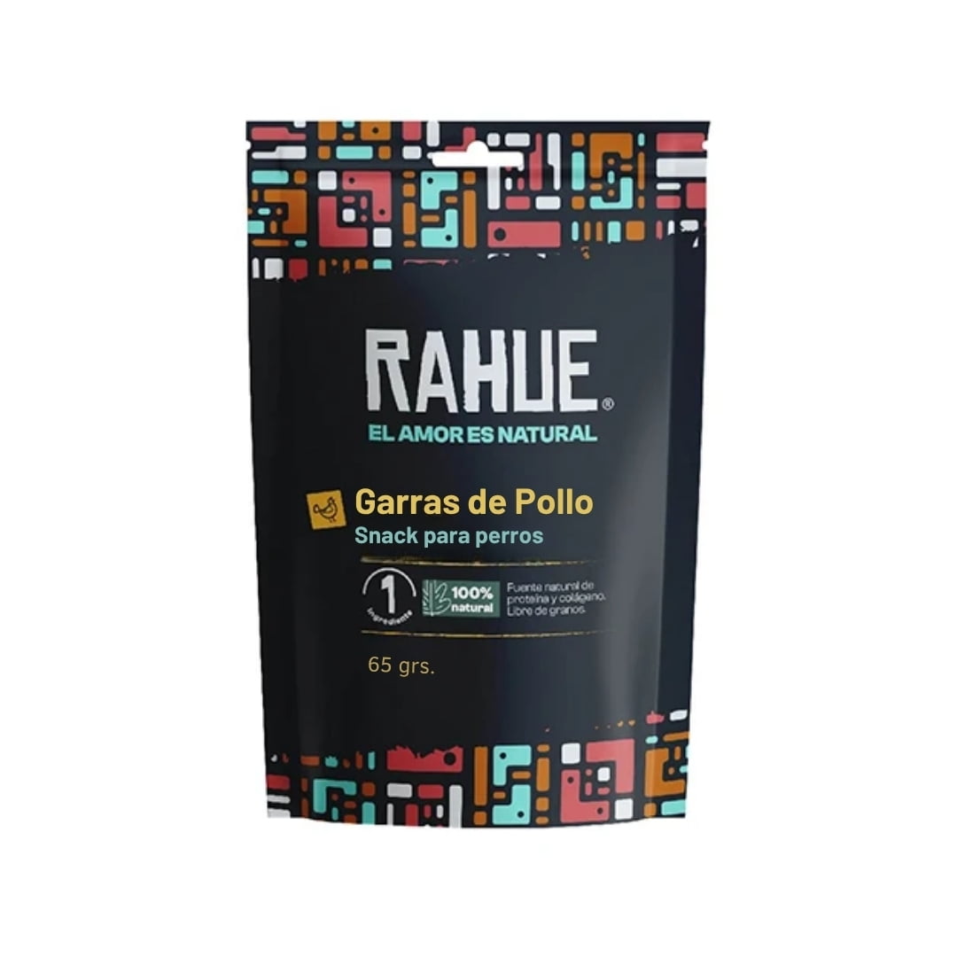 Snack Perros Rahue Garras De Pollo 65 Grs.