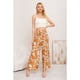 thumbnail image 2 of Pantalon Mujer Palazzo Floreado Tipo Lino Pretina Alta Elasticado 3008, 2 of 3