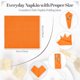 thumbnail image 5 of Servilletas de Tela PLOYMONO 43 cm Naranja, Pack de 8, Poliéster, 5 of 9