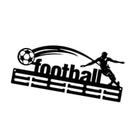 Magideal - Soporte Para Exhibición De Medallas, Fácil De Instalar, Organizador De Metal Para Deportes, Marco Para Exhibir Medallas De Carreras, Colgador De Pared Fútbol Americano