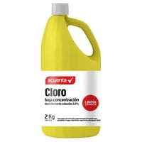 Cloro Líquido Tradicional Botella 2 Kg Acuenta