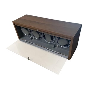 Ioensy - Watch Winder Box 4 Ranuras Motor Silencioso Caja De Reloj De Madera Para Relojes Mecánicos