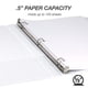 thumbnail image 3 of Binder 3 Anillas 0 5 Pulgadas Capacidad Para 100 Hojas Color Blanco X4, 3 of 8