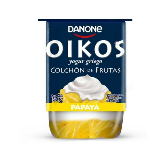 Yoghurt Griego Colchón de Frutas con Trozos de Papaya Pote, 150 g