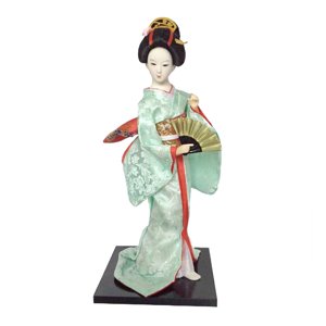 Bothyi - Decoración De Estante De Muñecas De Kimono Artesanal De Geisha Japonesa De 12 Pulgadas