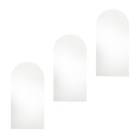 Magideal - 3 Piezas Bandeja Espejo Acrílico Placa Decorativa Tablero Reflejo Diseño Sólido Protección Fotografía Función Ornamental Adecuada Para Centros De Mesa 10X21Cm