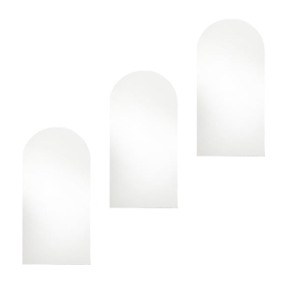 3 Piezas Bandeja Espejo Acrílico Placa Decorativa Tablero Reflejo Diseño Sólido Protección Fotografía Función Ornamental Adecuada para Centros de Mesa 10x21cm