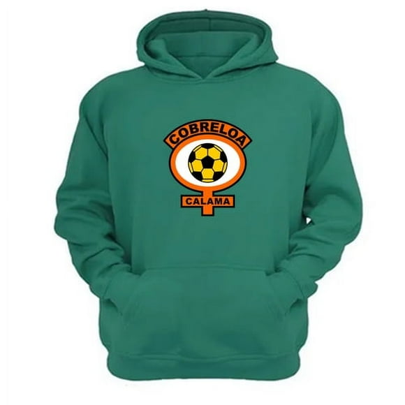 Polerón Canguro Cobreloa Verde Aguamarina Talla S Unisex