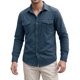 thumbnail image 1 of INSPIRE CHIC Camisa de Trabajo Casual para Hombre con Bolsillos en el Pecho, Manga Larga, Camisa de Carga para Exteriores L Azul Oscuro, 1 of 6