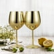 thumbnail image 1 of Pack 2 Copas De Vino Acero Inoxidable 540ml - Dorado, 1 of 4