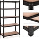 thumbnail image 2 of Estante Rack Metalico 180x90x40 cm Negro 5 Niveles MDF Carga 140 kg, 2 of 3
