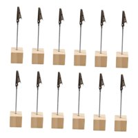 Magideal - 12 Piezas De Soporte Para Fotos De Escritorio, Porta Tarjetas, Soporte Portátil Con Clip Para Número De Mesa, Para Menú De Mesa Para Oficina, Notas,