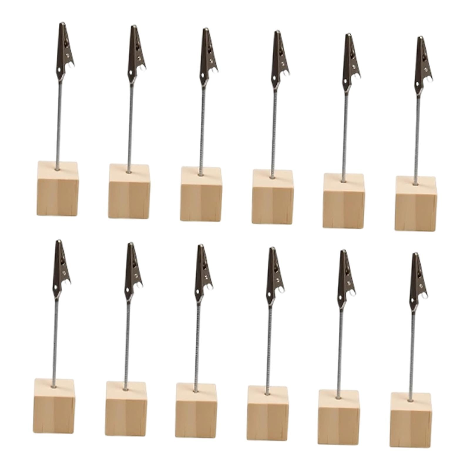 Magideal - 12 Piezas De Soporte Para Fotos De Escritorio, Porta Tarjetas, Soporte Portátil Con Clip Para Número De Mesa, Para Menú De Mesa Para Oficina, Notas,