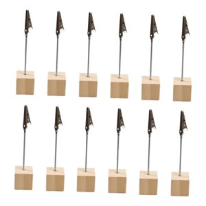Magideal - 12 Piezas De Soporte Para Fotos De Escritorio, Porta Tarjetas, Soporte Portátil Con Clip Para Número De Mesa, Para Menú De Mesa Para Oficina, Notas,