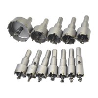 Ioensy - Juego De Sierra De Broca Para Agujeros De Alta Resistencia, Abridor De Agujeros, 12 Piezas, Para Metal De Aleación De Madera