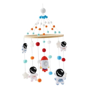 Magideal - Cuna Móvil Spaceman Cama Colgantes Colgantes Juguete Montessori Cochecito Colgante Juguete Sensorial Para Bebés Niño Y Niña Recién Nacidos Edad 0+ Mes