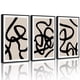 thumbnail image 1 of Arte de pared PHOPAGO, lienzo abstracto de líneas negras, 28 x 36 cm, 1 of 9