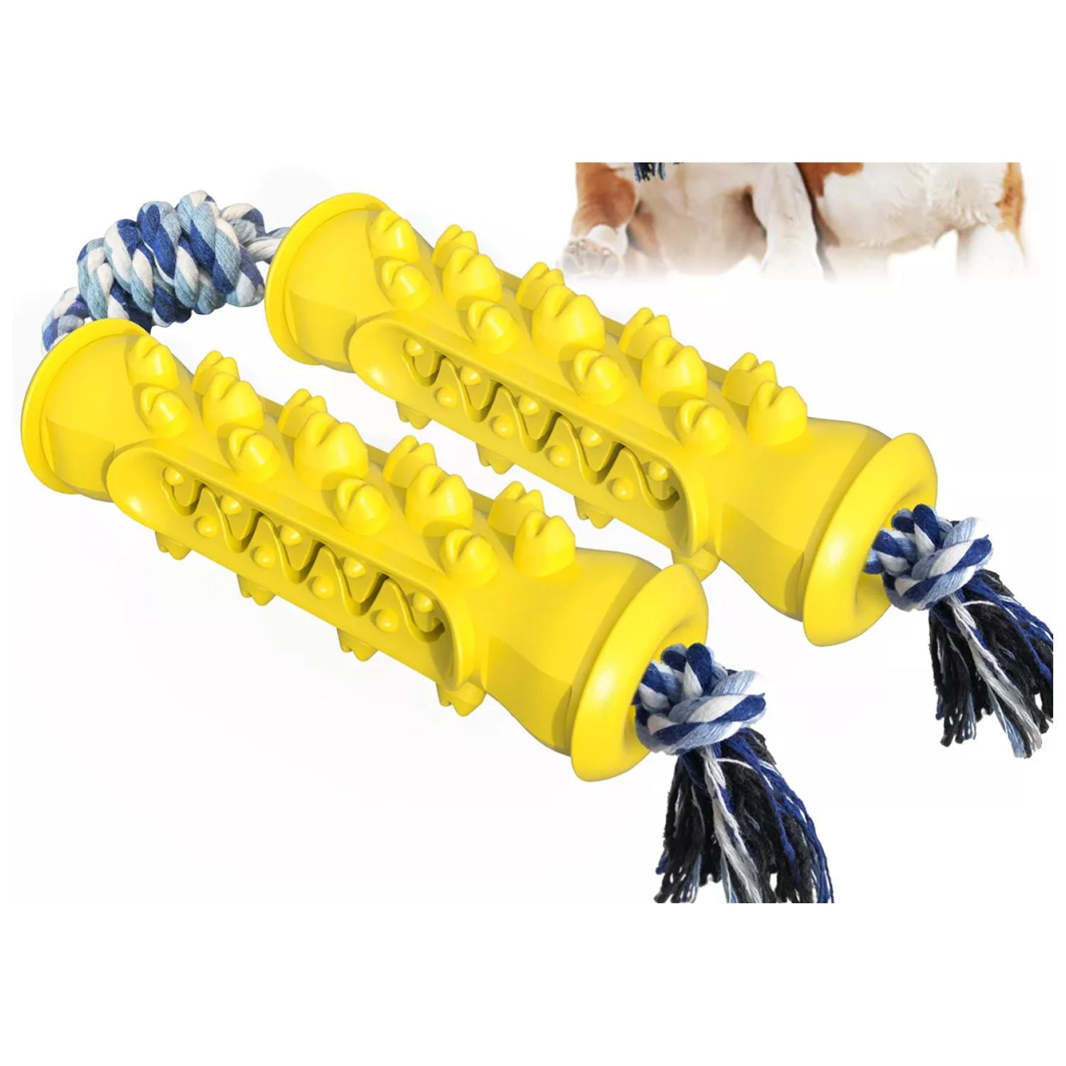 Total Upgrate - Juguete Para Morder Jugar De Goma Doble Para Perros