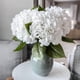 thumbnail image 3 of Hortensia artificial DUYONE Lifelike de 56 cm con 3 hojas (blanca), 3 of 9