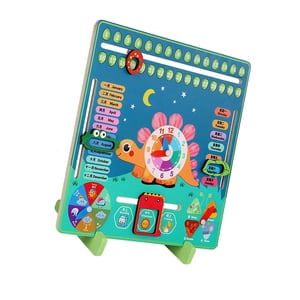 Bothyi - Calendario De Madera Reloj Juguete Educativo De Aprendizaje Temprano Para Niño Preescolar Grande