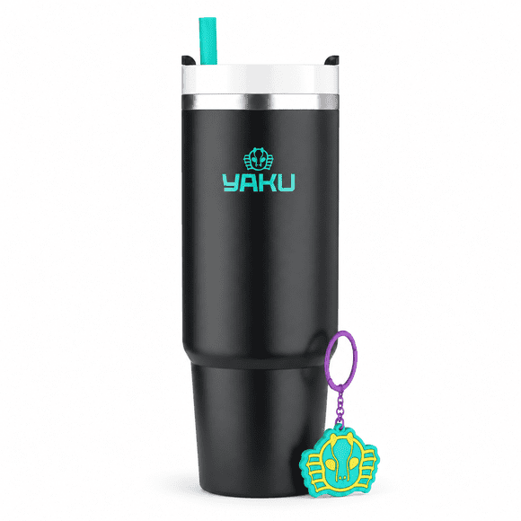 Mug Térmico Lemuria Neon 850 Ml Vaso Térmico Reutilizable Negro