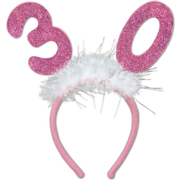 Diadema Beistle 30 Boppers con purpurina y marabú