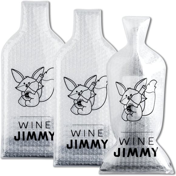 Juego de 3 bolsas de vino reutilizables a prueba de fugas JIMMY THE FOX