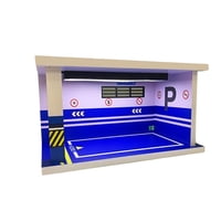 Magideal - 1:32 Estacionamiento Escena Modelo Calle Estacionamiento Garaje Diorama Modelo Vitrina Para Escritorio Coche Modelo Juguete Diorama Paisaje Vacaciones