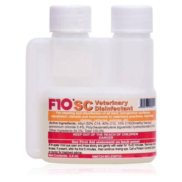 Desinfectante y limpiador F10 SC concentrado 100 ml (3.4 oz)