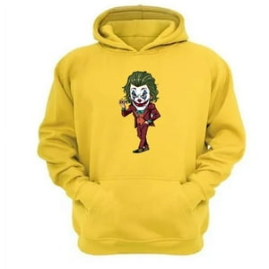 Genérico - Polerón Canguro The Joker Amarillo Talla L Unisex